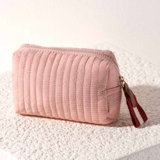 Shiraleah Ezra Small Boxy Cosmetic Pouch in Blush