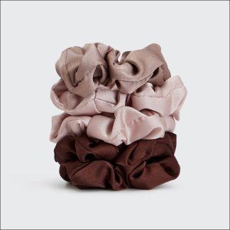 Kitsch Satin Sleep Scrunchies in Cameo
