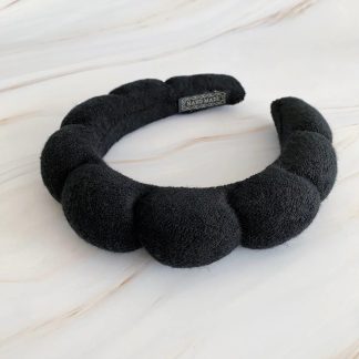 Ellison+Young Terry Puffy Soft Headband in Black