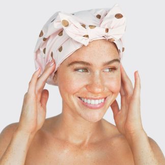Kitsch Shower Cap in Blush Dot