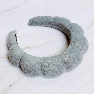 Ellison+Young Terry Puffy Soft Headband in Light Gray