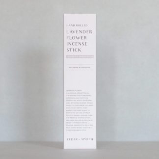 Cedar & Myrrh Hand Rolled Incense Sticks in Lavender Flower