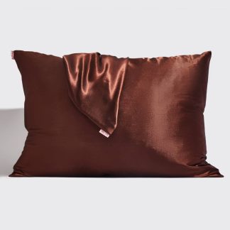 Kitsch Satin Pillowcase in Chocolate