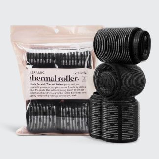 Kitsch Ceramic Hair Roller 8pc in Black