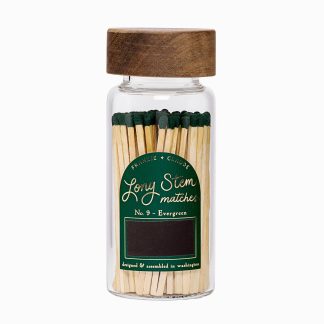 Frankie & Claude Long Stem Matches in Evergreen