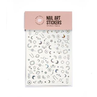 Glam & Grace Nail Art Sticker in Holographic Celestial Silver