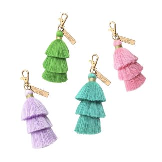 Layered Tassel Keychain Bag Charm