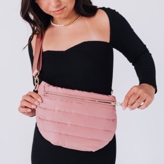 Pretty Simple Jolie Puffer Belt Bag in Pink