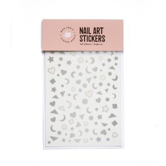 Glam & Grace Nail Art Sticker in Metallic Silver