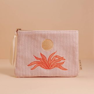 cai + jo Corduroy Pouch in Pale Pink