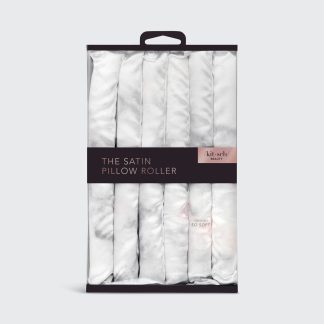 Kitsch Satin Heatless Pillow Rollers 6pc Set in Soft Marble