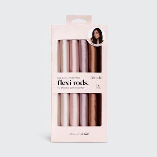 Kitsch Satin Heatless Pillow Rollers 6pc Set in Rosewood