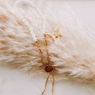 Haiku Lane Gold Monarch Bracelet in Moonstone