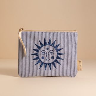 cai + jo Corduroy Pouch in Seafoam Blue