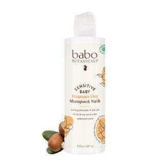 Babo Botanicals Sensitive Baby Fragrance-Free Baby Shampoo & Wash