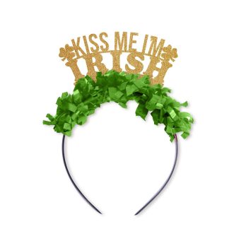 Festive Gal St. Patricks Day Party Headband in Kiss Me I'm Irish