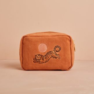 cai + jo Corduroy Makeup Bag in Dusty Pink