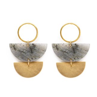 Amano Studio Lunar Studs in Labradorite