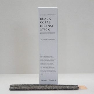 Cedar & Myrrh Hand Rolled Incense Sticks in Black Copal
