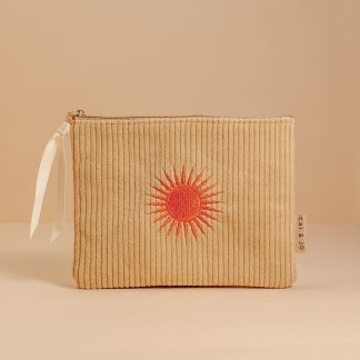 cai + jo Corduroy Pouch in Pale Ochre