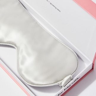 The Big Silk Organic Mulberry Silk Eye Mask in Grey
