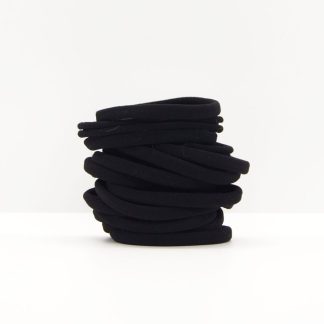 Kitsch Nylon Elastics Set in Black