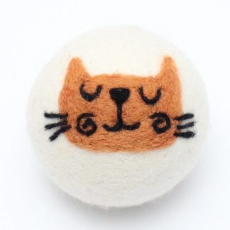 Ethical Global Wool Dryer Balls in Orange Cat- Set of 3
