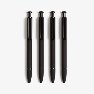 U Brands Monterey Ballpoint Pen Set of 4 in Midnight Soft Touch