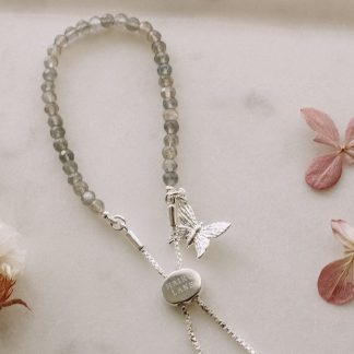 Haiku Lane Silver Monarch Bracelet in Labradorite