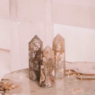 Organic Bunny Cherry Blossom Agate Points