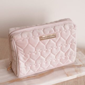 Organic Bunny Pink Heart Makeup Bag