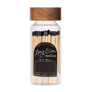 Frankie & Claude Long Stem Matches in Black