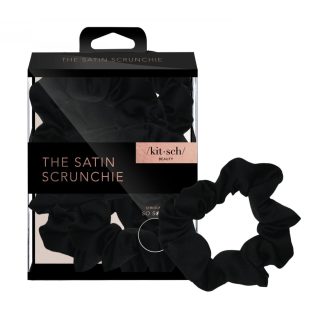 Kitsch Satin Sleep Scrunchies in Black