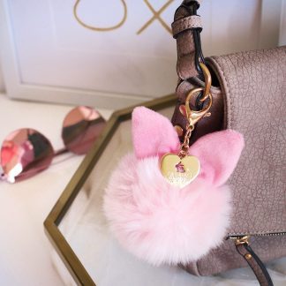 Organic Bunny Keychain in Pink