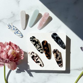 Fenna & Fei Waterdrop Alligator Hair Clips