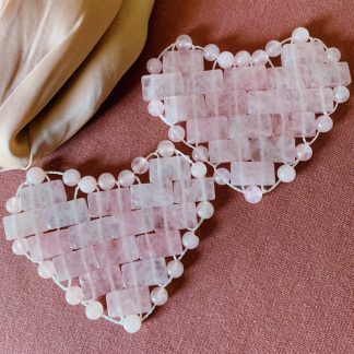 Self Ceremony Heart Patches in Rose Quartz