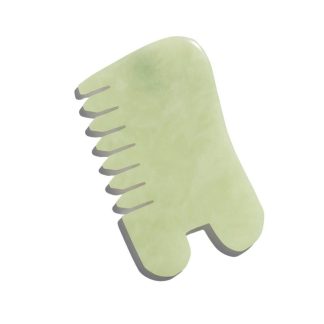Earth Harbor Jade Gemstone Massaging Comb + Gua Sha