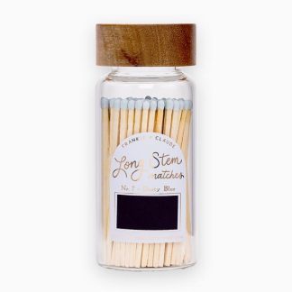 Frankie & Claude Long Stem Matches in Dusty Blue