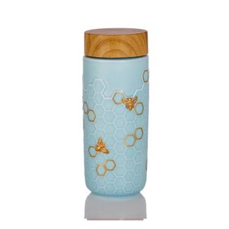 ACERA Honey Bee Travel Mug in Matte Aqua