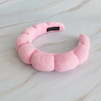 Ellison+Young Terry Puffy Soft Headband in Pink