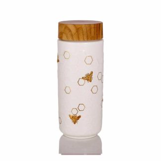 ACERA Honey Bee Travel Mug in Matte White