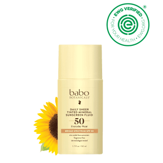 Babo Botanicals Daily Sheer Fluid SPF50 Tinted Sunscreen