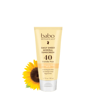 Babo Botanicals Daily Sheer Mineral Sunscreen SPF 40 in Fragrance Free