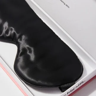 The Big Silk Organic Mulberry Silk Eye Mask in Black