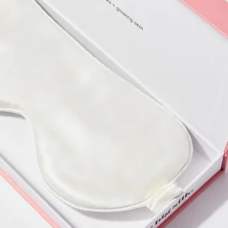 The Big Silk Organic Mulberry Silk Eye Mask in White